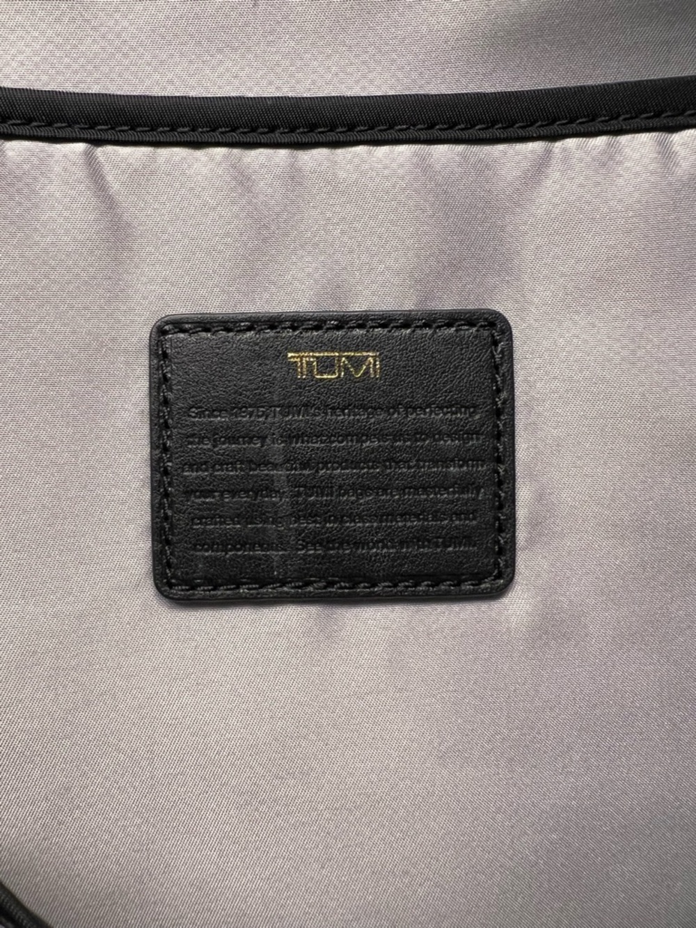 Tumi Black Backpack with Gold Hardware - Picture 4 of 8